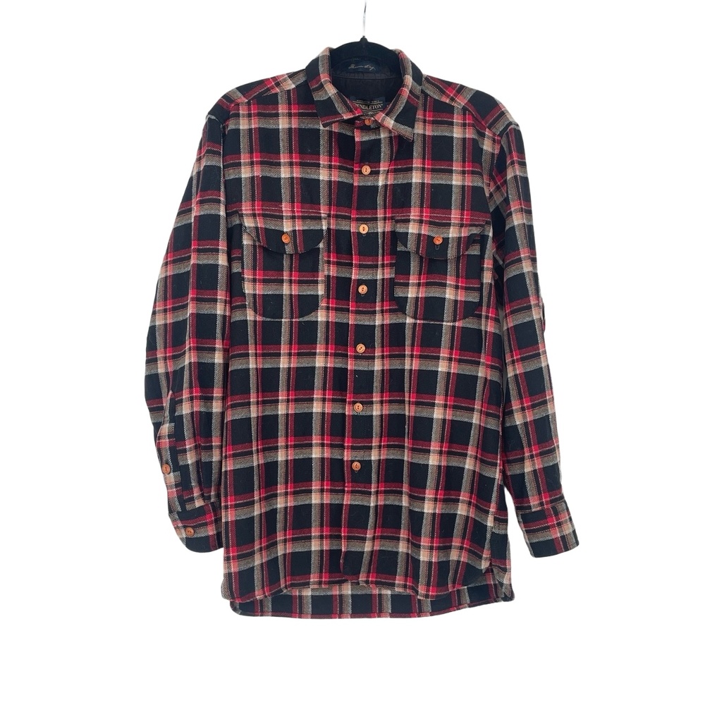 Pendleton Mens Classic Gorpcore Long Sleeve Button Down Virgin Wool Top Medium